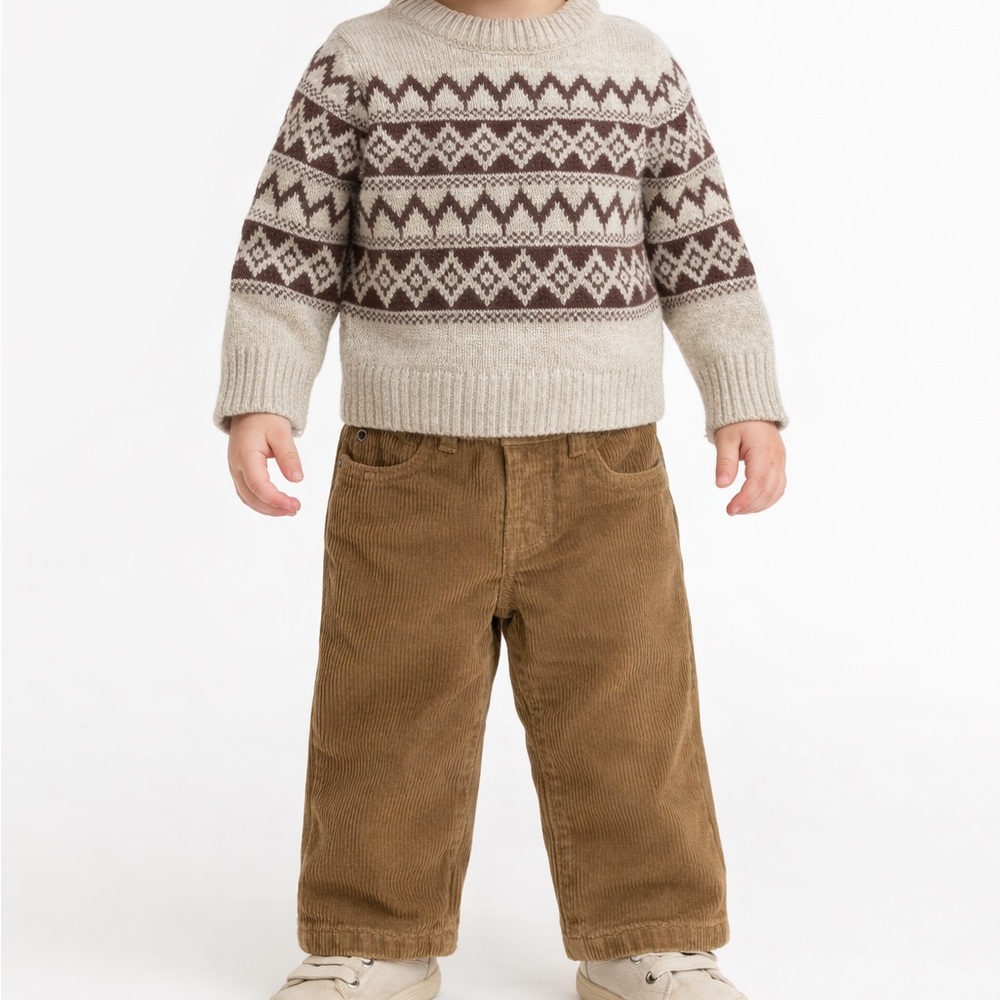 ✅ NWT Children’s Place Sweater + Corduroy Pants Set – 12–18M